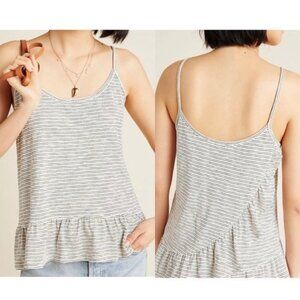 Anthropologie Morena Peplum‎ Tank Striped